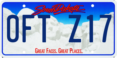 SD license plate 0FTZ17