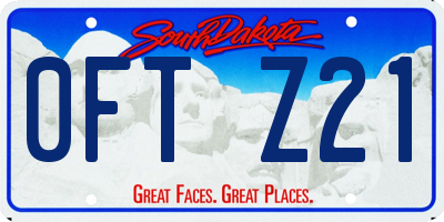 SD license plate 0FTZ21