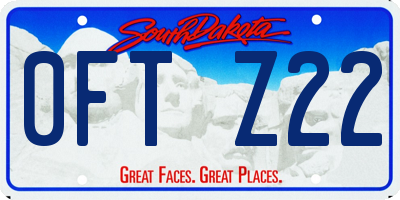 SD license plate 0FTZ22