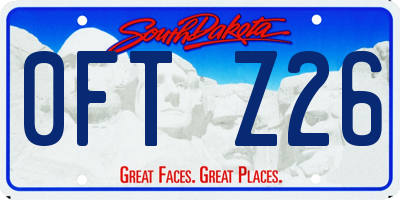 SD license plate 0FTZ26