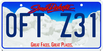 SD license plate 0FTZ31
