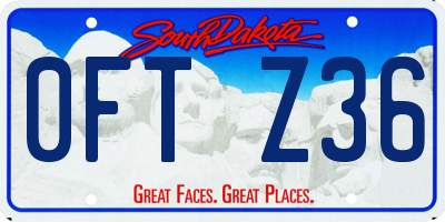 SD license plate 0FTZ36
