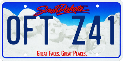 SD license plate 0FTZ41