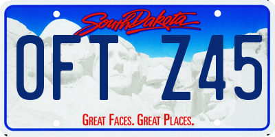 SD license plate 0FTZ45