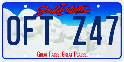 SD license plate 0FTZ47