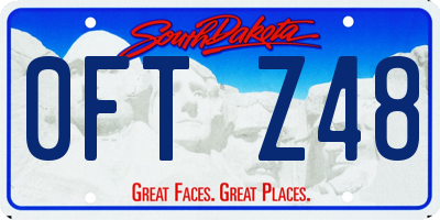 SD license plate 0FTZ48