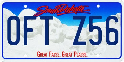 SD license plate 0FTZ56