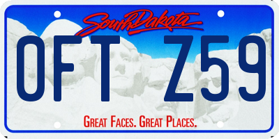SD license plate 0FTZ59