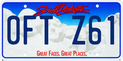 SD license plate 0FTZ61