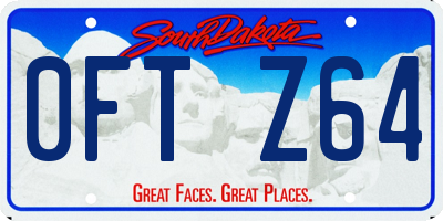 SD license plate 0FTZ64