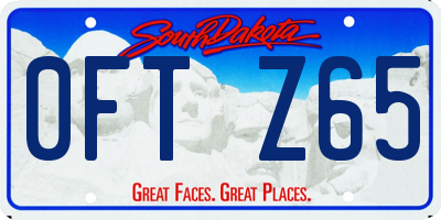 SD license plate 0FTZ65