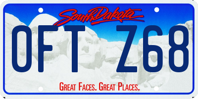 SD license plate 0FTZ68