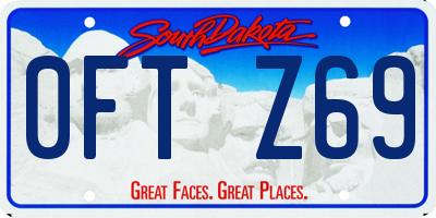 SD license plate 0FTZ69