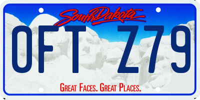 SD license plate 0FTZ79