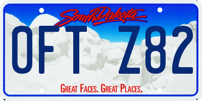 SD license plate 0FTZ82