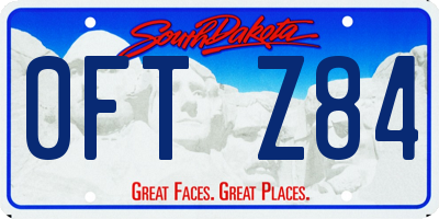 SD license plate 0FTZ84