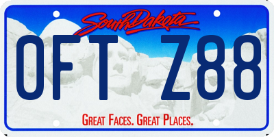 SD license plate 0FTZ88
