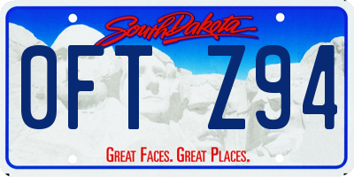 SD license plate 0FTZ94
