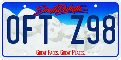 SD license plate 0FTZ98