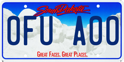 SD license plate 0FUA00