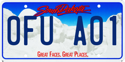 SD license plate 0FUA01