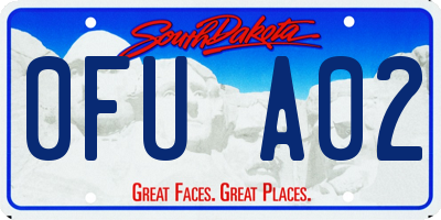 SD license plate 0FUA02