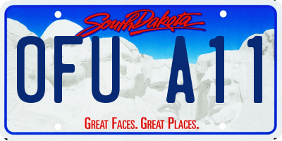 SD license plate 0FUA11