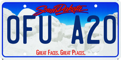 SD license plate 0FUA20