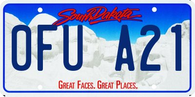 SD license plate 0FUA21