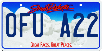 SD license plate 0FUA22