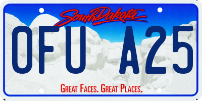 SD license plate 0FUA25
