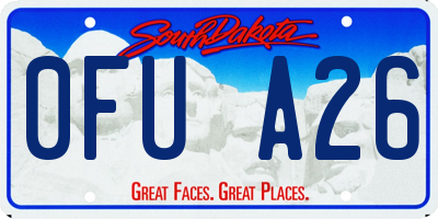 SD license plate 0FUA26