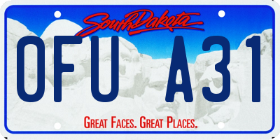 SD license plate 0FUA31
