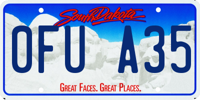 SD license plate 0FUA35