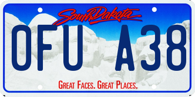 SD license plate 0FUA38