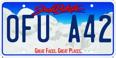 SD license plate 0FUA42