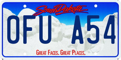 SD license plate 0FUA54