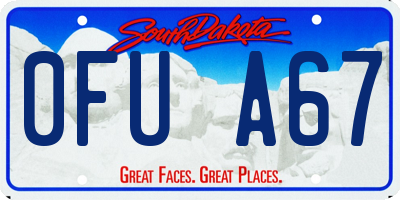 SD license plate 0FUA67