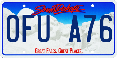SD license plate 0FUA76