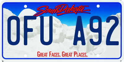 SD license plate 0FUA92