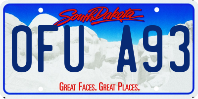 SD license plate 0FUA93