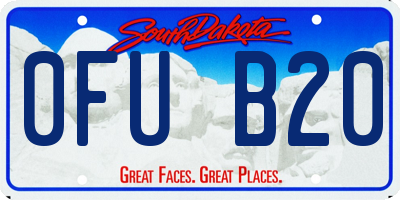 SD license plate 0FUB20