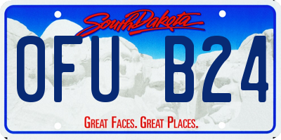 SD license plate 0FUB24