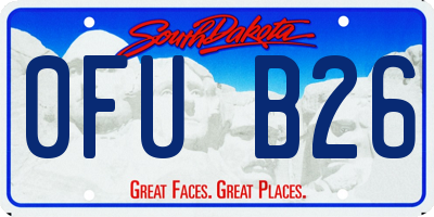 SD license plate 0FUB26