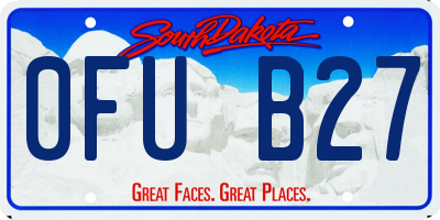 SD license plate 0FUB27