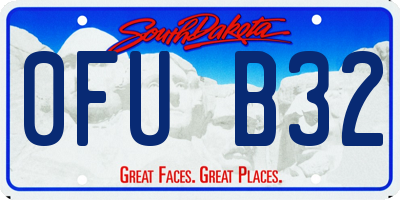 SD license plate 0FUB32
