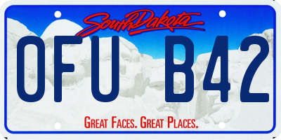 SD license plate 0FUB42
