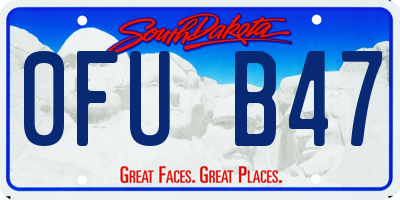 SD license plate 0FUB47