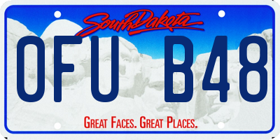 SD license plate 0FUB48