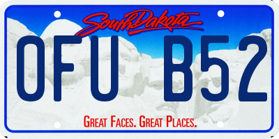SD license plate 0FUB52